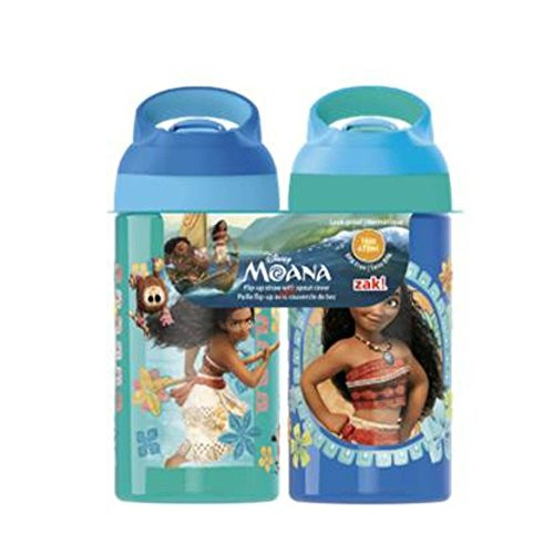 Zak Designs MOAG-T470 Disney's Moana Water Bottles, 16 oz Maui
