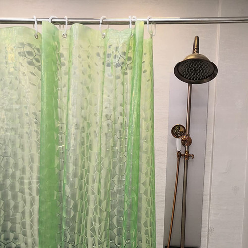 homeemoh EVA Shower Curtain Liner, 78.74"x70.86" Waterproof 3D Thickened Clear Shower Curtain Liner with 12 Plastic Hooks for Bathroom Showers,Green homeemoh EVA Shower Curtain Liner, 78.74"x70.86" Waterproof 3D Thickened Clear Shower Curtain Liner with 12 Plastic Hooks for Bathroom Showers,Green