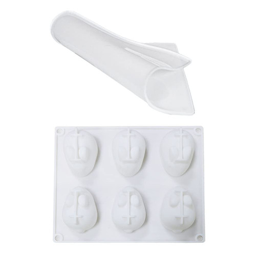 Happyyami Resin Molds Bunny Mould Bunny Shaped Silicone Cake Cute Rabbit Cupcake Mould Silicone Fondant Molds 3d Baking Moulds Silicone Cake Pan Silicone Molds for Baking Soap Mould Cupcakes