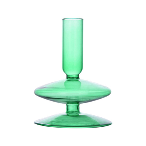 Gift_Source Clear Glass Candlestick Holder Flower Vase, Taper Candle Stick Holders Pillar Candle Holder Candle Stand for Christmas Thanksgiving Wedding Party Home Table Centerpiece Decorations