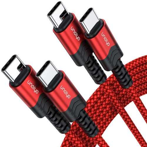USB C to USB C Cable 60W (2-Pack 3.3ft), USBC Type C Charging Charger Cord Compatible with Samsung Galaxy S23/S22/S21/S20 Ultra, Note 20/10, MacBook, iPad Pro, iPad Air 4, iPad Mini 6, Pixel, Switch