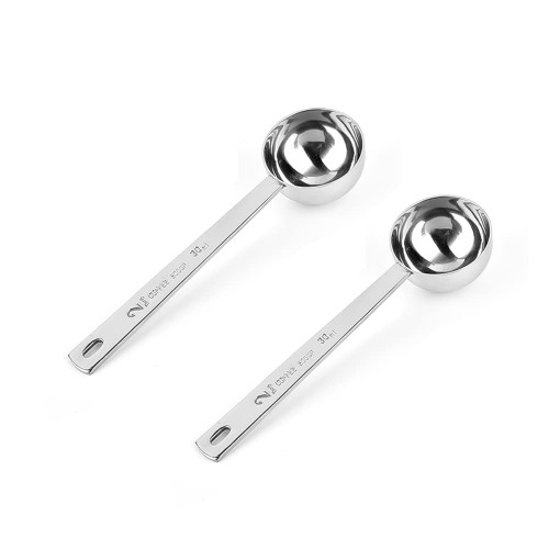2Pcs Stainless Steel Coffee Scoop, 2 Tablespoon Measuring Spoon, Coffee Scoop, 30Ml Metal Long Handled Spoons, Coffee,Sugar,Powder,Tea Measuring Spoons, Set of 2