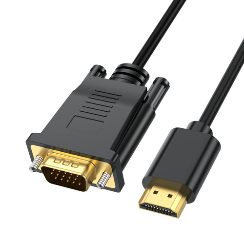 URELEGAN HDMI to VGA Cable 6 Feet, HDMI to VGA Adapter (Male to Male) 1080P HD Video Cord Compatible for Computer, Desktop, Laptop, PC, Monitor, Projector, HDTV and More (NOT Bidirectional, 1.8M) URELEGAN HDMI to VGA Cable 6 Feet, HDMI to VGA Adapter (Male to Male) 1080P HD Video Cord Compatible for Computer, Desktop, Laptop, PC, Monitor, Projector, HDTV and More (NOT Bidirectional, 1.8M)