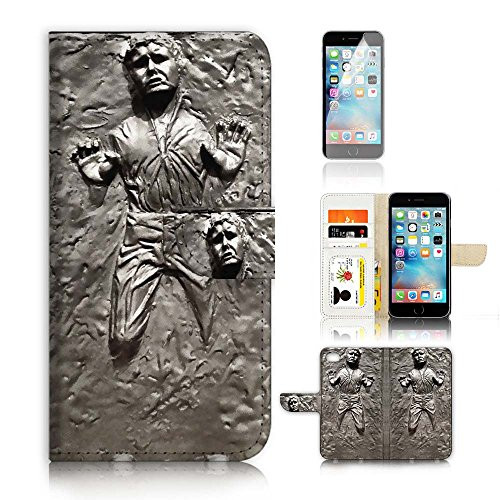 ( For iPhone 6 Plus 5.5' / iPhone 6S Plus 5.5') Flip Wallet Case Cover and Screen Protector Bundle A8555 Starwars Han Solo