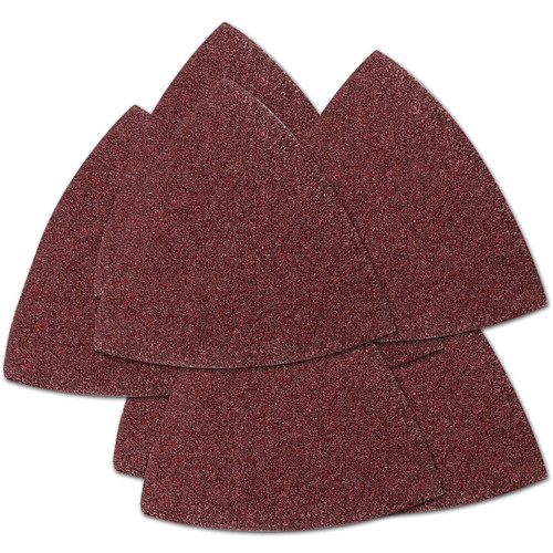 Utoolmart Detail Sander Sandpaper, Triangular Sanding Paper, Hook and Loop Sanding Pads, Triangle Oscillating Multi Tool, 40 Grits 15pcs