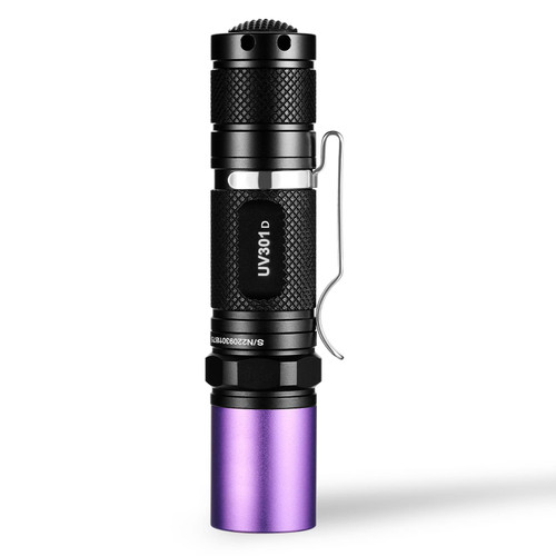 LIGHTFE UV301D High Power Mini UV Flashlight 365nm Black Light, Max 3000mW High Power, Suitable for Resin Glue Curing Lamp, Rock and Mineral Fluorescent Agent, Stain, Urine Detection