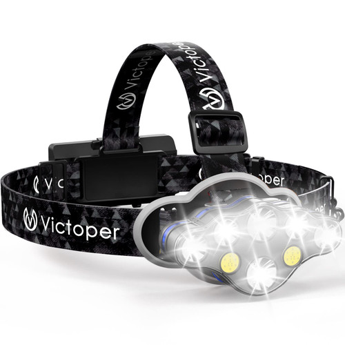 Victoper Rechargeable Headlamp, 8 LED 18000 High Lumen Bright Head Lamp with Red Light, Lightweight USB Head Light, 8 Mode Waterproof Head Flashlight for Outdoor Running Hunting Camping Gear, Black Victoper Rechargeable Headlamp, 8 LED 18000 High Lumen Bright Head Lamp with Red Light, Lightweight USB Head Light, 8 Mode Waterproof Head Flashlight for Outdoor Running Hunting Camping Gear, Black