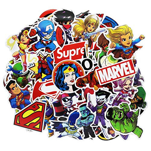 100pcs Superheros Laptop Stickers, Cartoon Computer Vinyl Sticker Waterproof Water Bottles Skateboard Luggage Decal Graffiti Patches Decal
