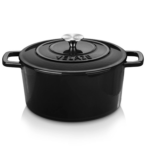 Velaze 6 QT Enameled Cast Iron Dutch Oven, Dual Handles Dutch Oven Pot with Lid,Heavy-Duty Non-stick Round Dutch Oven for Bread Baking, Stewing, Roasting, Good Sealing for All Heat Source (Red) Velaze 6 QT Enameled Cast Iron Dutch Oven, Dual Handles Dutch Oven Pot with Lid,Heavy-Duty Non-stick Round Dutch Oven for Bread Baking, Stewing, Roasting, Good Sealing for All Heat Source (Red)