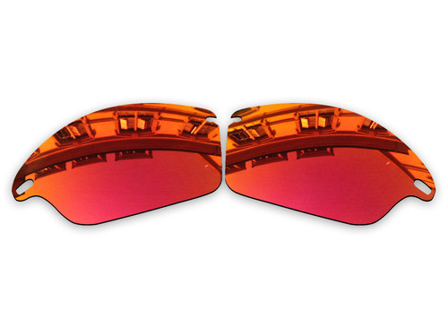 Vonxyz Lenses Replacement for Oakley Fast Jacket OO9097 | Fast Jacket Asian Fit Sunglass - Ruby MirrorCoat Polarized