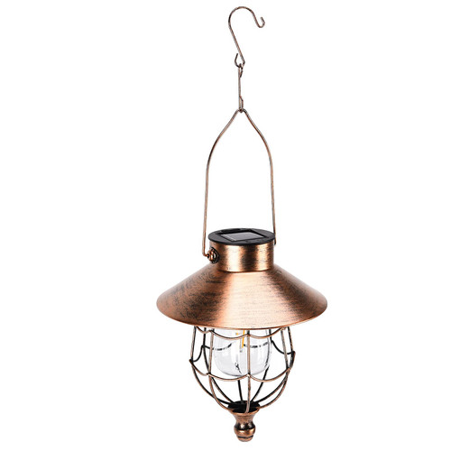 Outdoor Hanging Solar Lanterns, Waterproof Metal Retro Solar Powered Lights, Automatic Solar Powered Lantern, for Garden Patio Courtyard