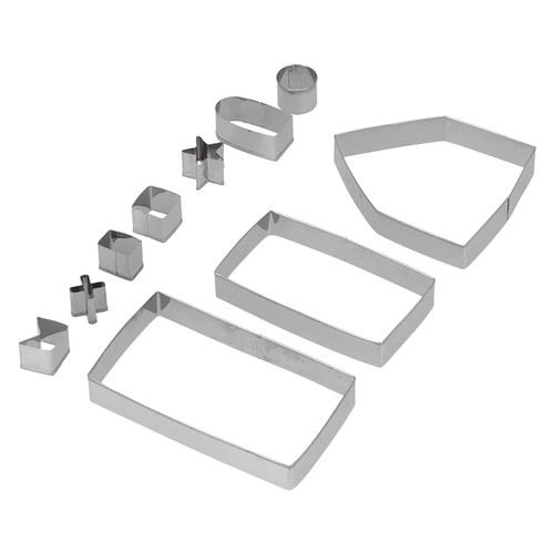 10Pcs/Set Stainless Steel Cookies Mold Cutter Set DIY Christmas House Mold Baking Tool Cookies Cutter Baking Mold Set Cookies Mold Biscuits Mold