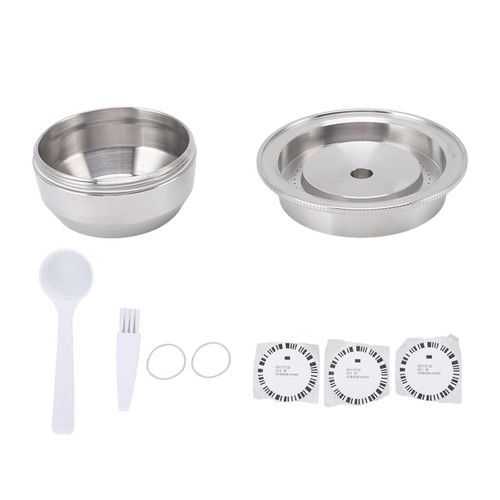 VTOSEN Stainless Steel Coffee Capsule Refillable Filter Cup - Reusable Coffee Capsule for Machine - Reusable Coffee Filter Cup - Coffee Machine Accessories