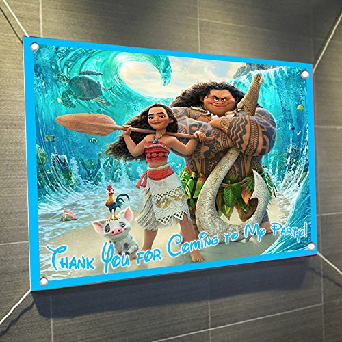 Moana Banner Large Vinyl Indoor or Outdoor Banner Sign Poster Backdrop, party favor decoration, 30" x 24", 2.5' x 2' Moana Banner Large Vinyl Indoor or Outdoor Banner Sign Poster Backdrop, party favor decoration, 30" x 24", 2.5' x 2'