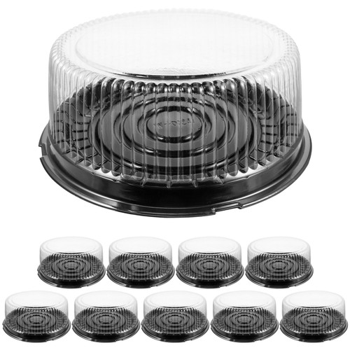 Cabilock 10Pcs Cake Carrier Cake Keeper with Cover Cupcake Carrier Cake Container Cake Box with Dome Lids and Cake Boards for Transport 8inch