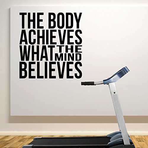 Bubbles Designs The Body Motivation Home and Gym Motivate Wall Decal Black