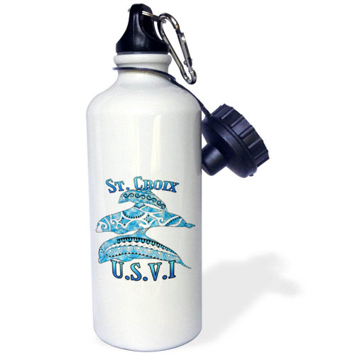 3dRose Tribal dolphins for your vacation to to Saint Croix USVI. - Water Bottles (wb_359322_1)