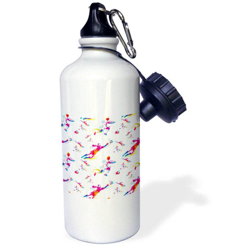 3dRose Chic and trendy pattern of soccer of European football players - Water Bottles (wb-364189-1)