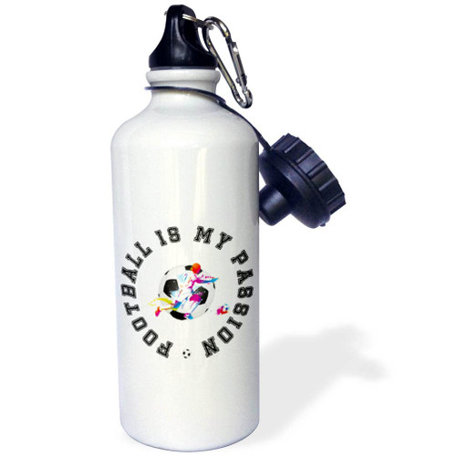 3dRose Football - Soccer Sport - Football is my passion. Football... - Water Bottles (wb-364541-1) 3dRose Football - Soccer Sport - Football is my passion. Football... - Water Bottles (wb-364541-1)