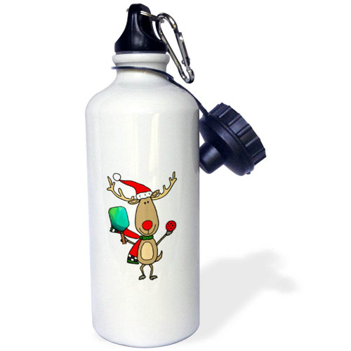 3dRose Funny Rudolph Reindeer Playing Pickleball Sports Christmas... - Water Bottles (wb-371672-1) 3dRose Funny Rudolph Reindeer Playing Pickleball Sports Christmas... - Water Bottles (wb-371672-1)