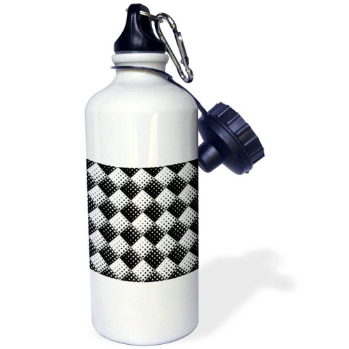 3dRose Black and white seamless abstract star pattern background... - Water Bottles (wb-373722-1)