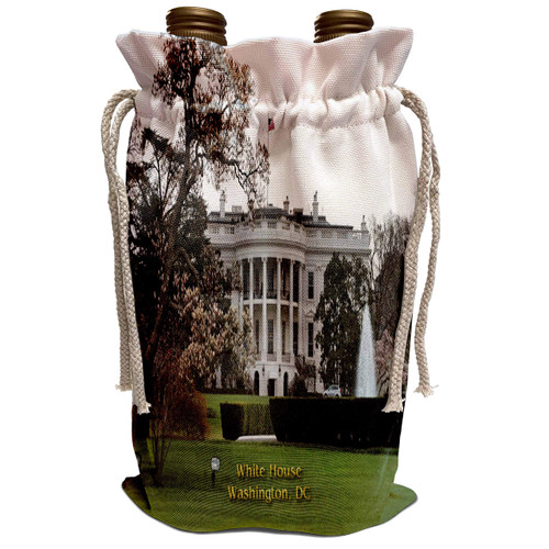 3dRose Sandy Mertens Washington, DC - View of the White House - Wine Bag (wbg_55354_1) 3dRose Sandy Mertens Washington, DC - View of the White House - Wine Bag (wbg_55354_1)