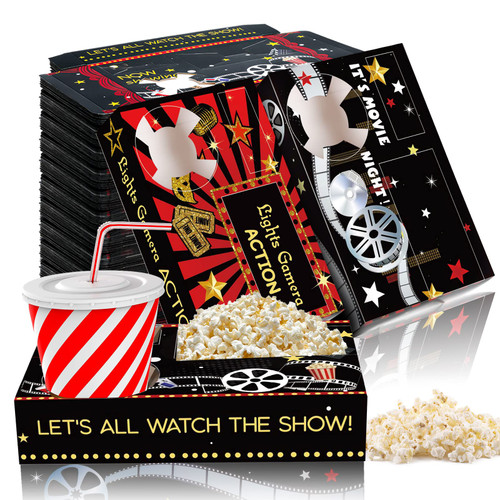 30 Pieces Movie Night Snack Trays Movie Night Party Supplies Paper Combo Movie Popcorn Trays Food Trays Cinema Party Favors Disposable Food Holder Party Family Movie Popcorn Drink Candy Decorations 30 Pieces Movie Night Snack Trays Movie Night Party Supplies Paper Combo Movie Popcorn Trays Food Trays Cinema Party Favors Disposable Food Holder Party Family Movie Popcorn Drink Candy Decorations