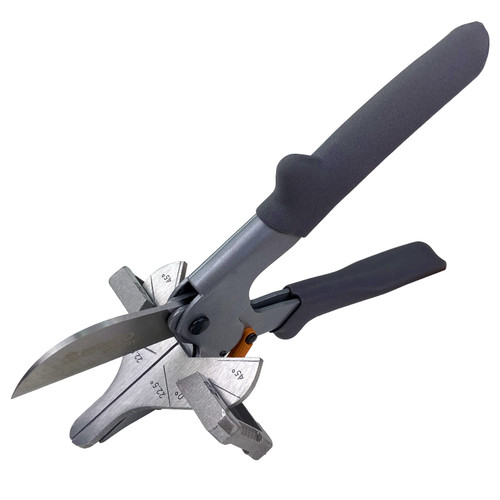 WEDO Miter Shears for Angular Cutting,Multi Angle Miter Shear Cutter,Miter Shears,Length 245mm,Adjustable at 0 to 45 Degree with Safety Lock Trim Cutter Quarter, Cutting Tool for Wood, Plastic, PVC