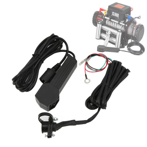 Warn Winch Remote,12V Hand Held Winch Remote Controller,with Ergonomic Grip and 9ft Connector Cable Electric Manual Waterproof for ATV UTV(black)