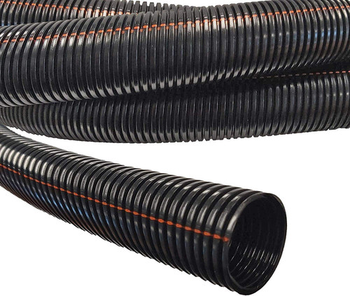 Electriduct 1/2" UV Rated Flame Retardant Wire Loom Black Nylon Split Tubing Cable Hose - 50 Feet
