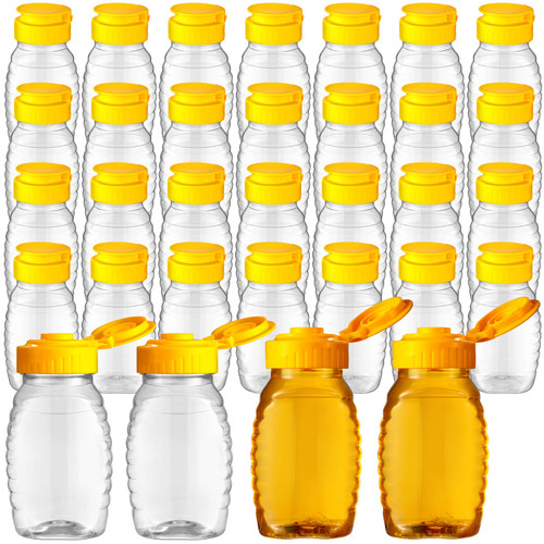 32 Pieces 5 oz Clear Plastic Honey Bottles Squeeze Honey Containers Jars Empty Refillable Honey Holder with Leak Proof Flip Lid for Storing and Dispensing Food Syrup Sauce 32 Pieces 5 oz Clear Plastic Honey Bottles Squeeze Honey Containers Jars Empty Refillable Honey Holder with Leak Proof Flip Lid for Storing and Dispensing Food Syrup Sauce
