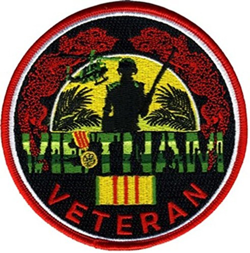 Vietnam Veteran Ribbon 4" Embroidered Patch