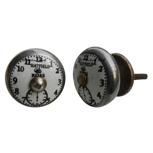 Indian Shelf 2 Pack Nursery Knobs for Dresser|Hatfield Clock Decorative Knobs & Pulls|Cabinet Pull Multicolor|Bathroom Knobs Ceramic|Cabinet Hardware Knobs|Flower Knobs for Dresser Drawers