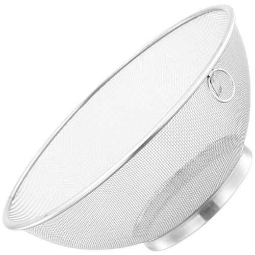 Zerodeko Stainless Steel Mesh Net Colander Strainer Basket Drainer Fine Mesh Strainer Rice Washing Bowl Sieve Sifters for Washing Fruit Vegetable Rice 24.3CM Zerodeko Stainless Steel Mesh Net Colander Strainer Basket Drainer Fine Mesh Strainer Rice Washing Bowl Sieve Sifters for Washing Fruit Vegetable Rice 24.3CM