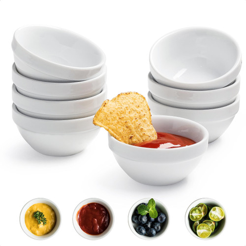 Ceramic Dipping Bowls Set of 8, Soy Sauce Dish Mini Dip Bowls, 2.5 Oz Small Bowls for Side Dishes Sauce Cups for Sushi Ketchup Condiment BBQ Party Ceramic Dipping Bowls Set of 8, Soy Sauce Dish Mini Dip Bowls, 2.5 Oz Small Bowls for Side Dishes Sauce Cups for Sushi Ketchup Condiment BBQ Party