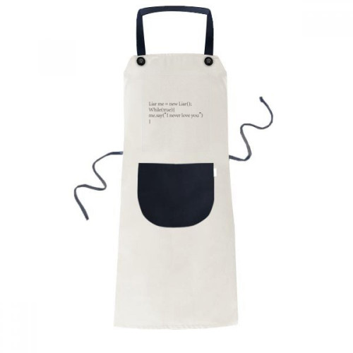 DIYthinker Programmer Program Statement Liar Me Apron Adjustable Bib Cotton Linen BBQ Kitchen Pocket Pinafore