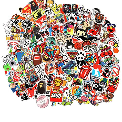 CHNLML Random Sticker 50-900pcs Variety Vinyl Car Sticker Motorcycle Bicycle Luggage Decal Graffiti Patches Skateboard Stickers for Laptop Stickers (400PCS)
