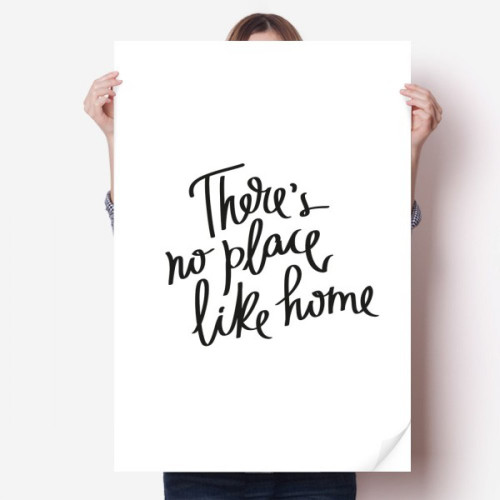 There's No Place Like Home Quote Sticker Decoration Poster Playbill Wallpaper Window Decal
