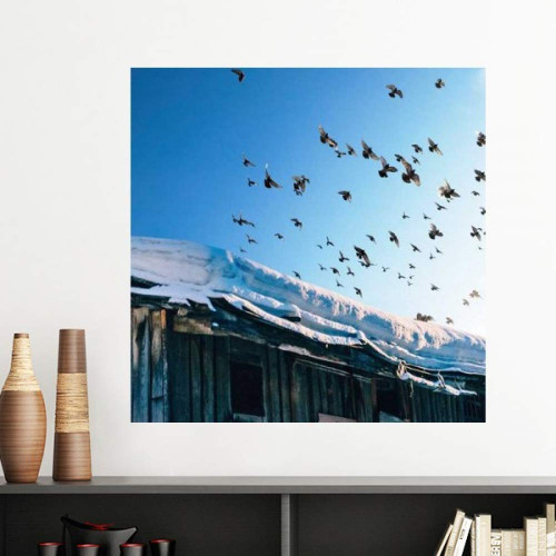 DIYthinker Birds House White Snow Sky Vinyl Wall Decoration Sticker Poster Wallpaper Decal Self Adhesive
