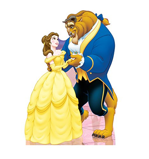 Advanced Graphics Belle & Beast Life Size Cardboard Cutout Standup - Disney's Beauty and the Beast