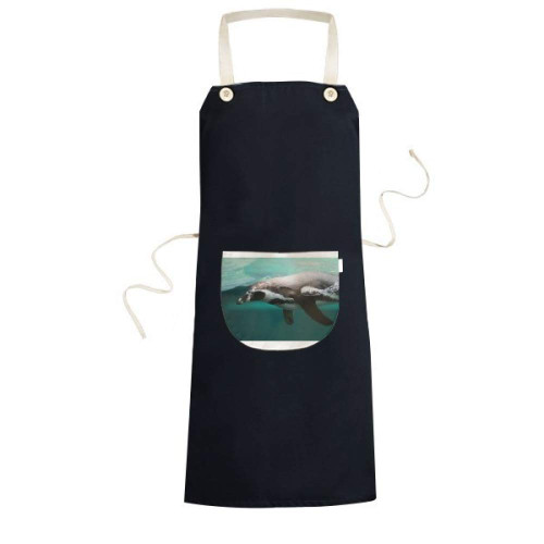 DIYthinker Marine Organism Whale Animal Picture Apron Bib Sarong Cooking Baking Kitchen Pocket Pinafore