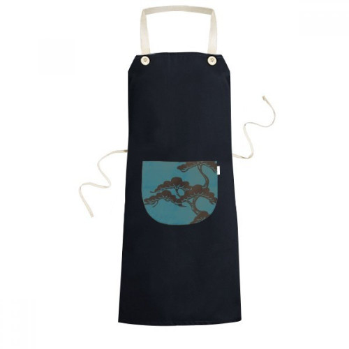 DIYthinker Painting Japanese Culture Blue Apron Bib Sarong Cooking Baking Kitchen Pocket Pinafore