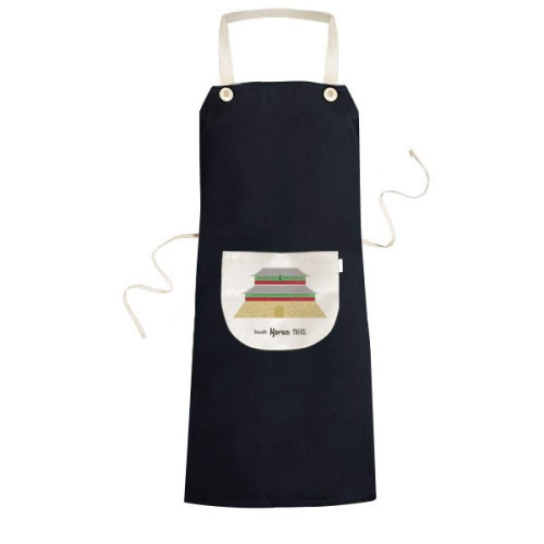 DIYthinker South Korea Landmarks Travel Place Apron Bib Sarong Cooking Baking Kitchen Pocket Pinafore