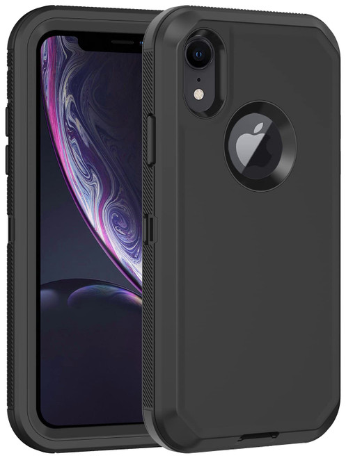 Aimoll-88 for iPhone XR Case, with Built in Screen Protector Heavy Duty Drop Protection, Full Body Rugged Shockproof Dust Proof 3- Layer Tough Protective Phone Cover for Apple iPhone XR (Black)
