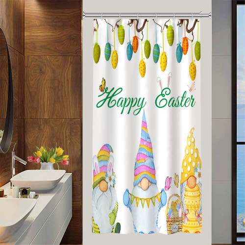 Yeele Easter Shower Curtain for Bathroom Spring Gnomes Bathroom Shower Curtain Colorful Easter Eggs Shower Curtain Easter Party Decortaions Waterproof Butterfly Curtains with Hooks,48x72in Yeele Easter Shower Curtain for Bathroom Spring Gnomes Bathroom Shower Curtain Colorful Easter Eggs Shower Curtain Easter Party Decortaions Waterproof Butterfly Curtains with Hooks,48x72in