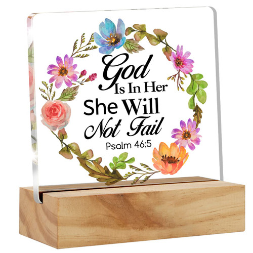 Bible Verse Psalms 46:5 Desk Decor Acrylic Desk Sign God is in Her She Will Not Fail Scripture Christian Acrylic Plaque Home Office Desk Shelf Decoration 4.7"x4.7" Bible Verse Psalms 46:5 Desk Decor Acrylic Desk Sign God is in Her She Will Not Fail Scripture Christian Acrylic Plaque Home Office Desk Shelf Decoration 4.7"x4.7"