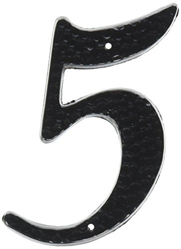 HY-KO Products DC-3/5 Colonial House Number, 5, 3in, Black