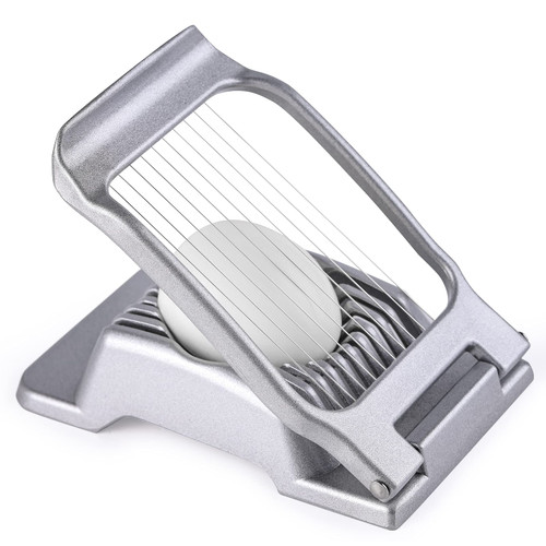 Yuzxaun Egg Slicer for Hard Boiled Eggs, Stainless Steel Wire, Heavy Duty Aluminium Egg Cutter Dishwasher Safe for Egg Strawberry Soft Fruit