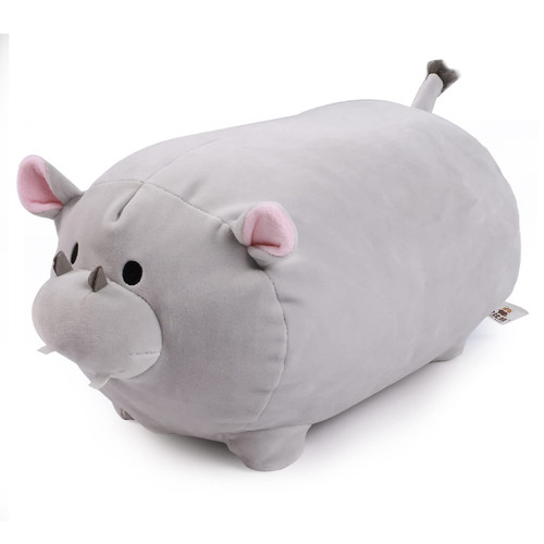 ZGXIONG Hippo Plush Toy, Hippo Stuffed Animals, Cute Stuffed Hippo Toy, Plushies, Super Soft Plush Pillow, Grey Hippopotamus Gifts, Kids' Plush Toy Pillows Home Decor, 13 Inch