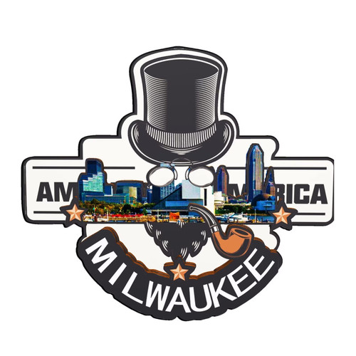 Milwaukee Wisconsin USA Magnet Fridge Magnet Wooden 3D Landmarks Travel Collectible Souvenirs Decoration Handmade -1249